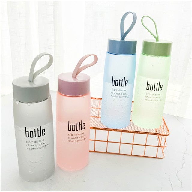 Download Eco-friendly 520ml frosted glass water bottle with rope ...