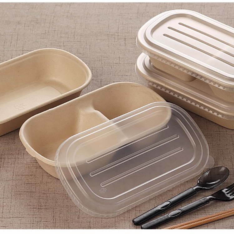 Wholesale Disposable Biodegradable Kraft Paper Bento Lunch Box With Lid