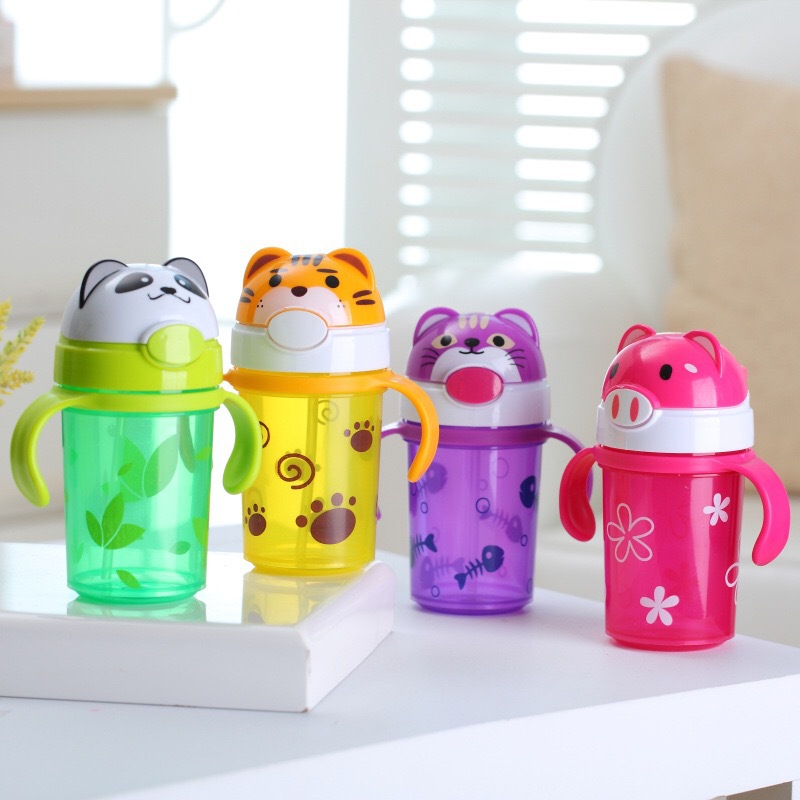 Baby Water Straw Bottles Training Cups For Children Learn Drinking With