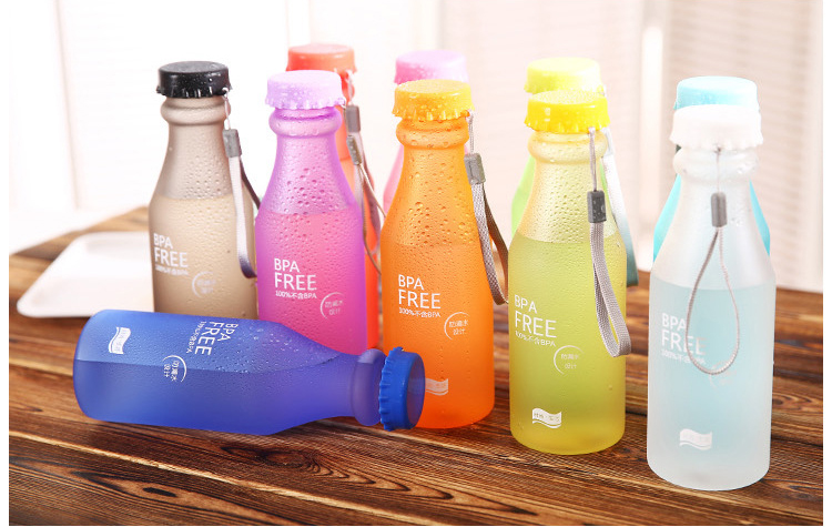 Frosted High Quality Plastic Portable Unbreakable Soda Bottle Sealed ...