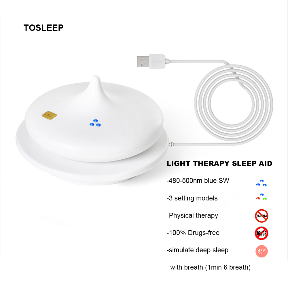 ToSleep Smart Portable Sleep Aid Blue Light Therapy Sleep Device For Insomnia Improve Sleep