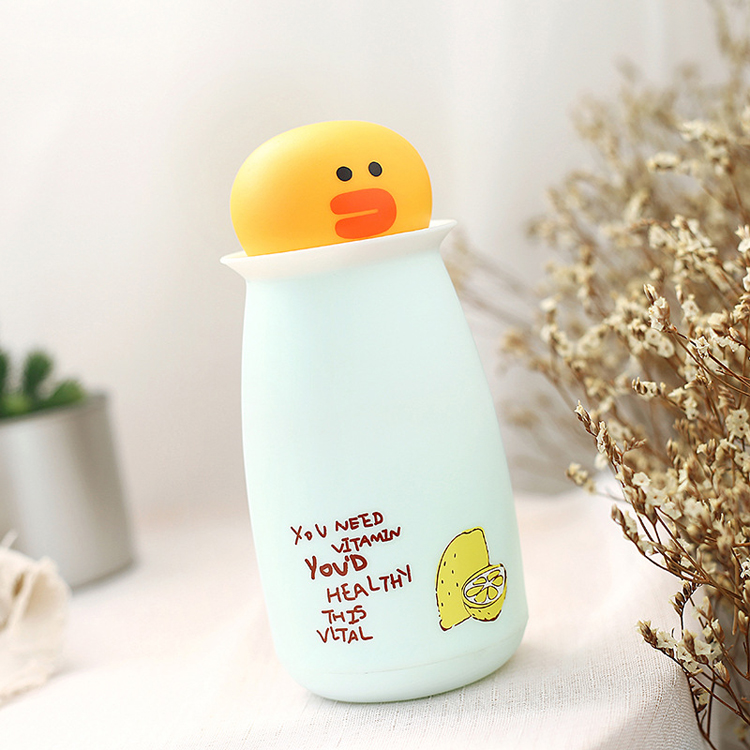 Insulated Plastic Shell Glass Lovely Animal Head Water Bottle Buy